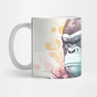 Gorilla Ape Portrait Animal Painting Wildlife Outdoors Adventure Mug